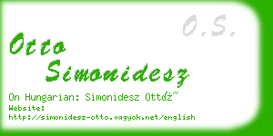 otto simonidesz business card